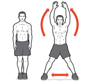 Jumping Jacks is one of the best workouts for beginners to do at home.